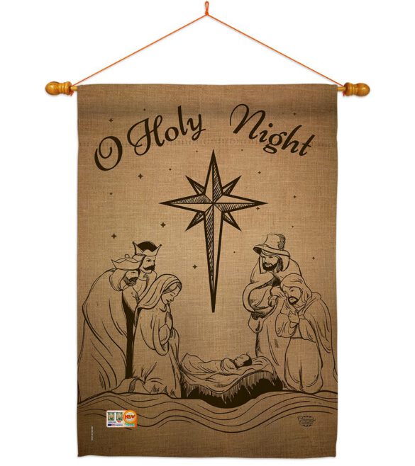 Holy Night - Nativity Winter Vertical Impressions Decorative Flags HG191078 Made In USA - Image 14
