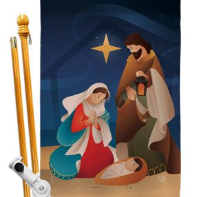 House Flag Nativity HS192260