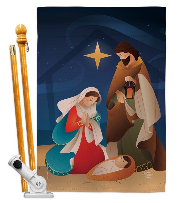 Holy Night - Nativity Winter Vertical Impressions Decorative Flags HG192260 Made In USA - Image 5
