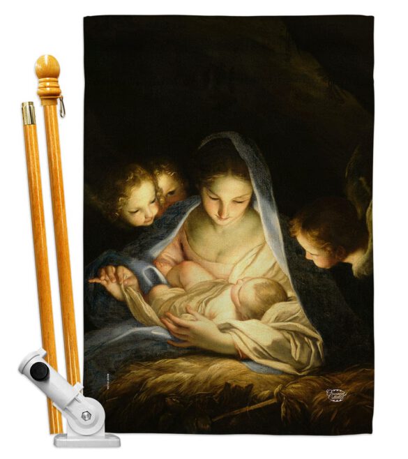 Holy Night - Nativity Winter Vertical Impressions Decorative Flags HG192323 Made In USA - Image 5