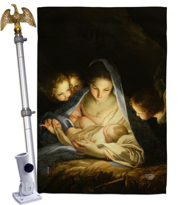 Holy Night - Nativity Winter Vertical Impressions Decorative Flags HG192323 Made In USA - Image 9