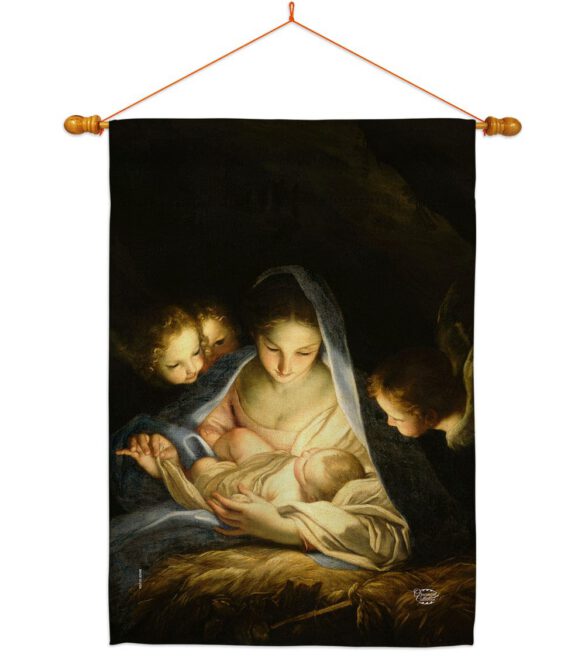 Holy Night - Nativity Winter Vertical Impressions Decorative Flags HG192323 Made In USA - Image 10