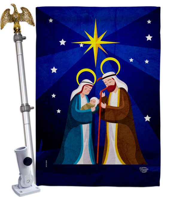 Birth Of King - Nativity Winter Vertical Impressions Decorative Flags HG192710 Made In USA - Image 11