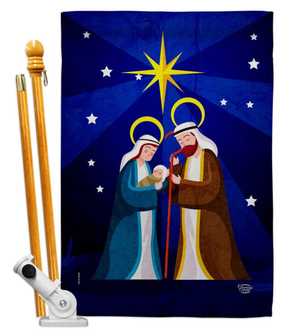 Birth Of King - Nativity Winter Vertical Impressions Decorative Flags HG192710 Made In USA - Image 5