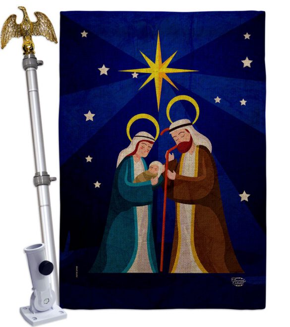 Birth Of King - Nativity Winter Vertical Impressions Decorative Flags HG192710 Made In USA - Image 23