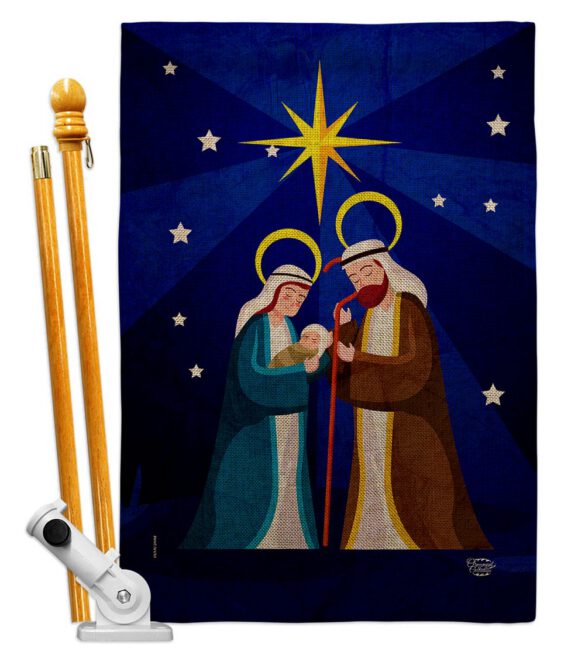 Birth Of King - Nativity Winter Vertical Impressions Decorative Flags HG192710 Made In USA - Image 17
