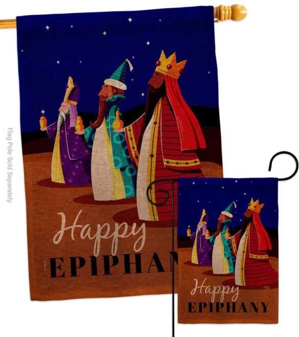 Celebrate Epiphany - Nativity Winter Vertical Impressions Decorative Flags HG114241 Made In USA - Image 13