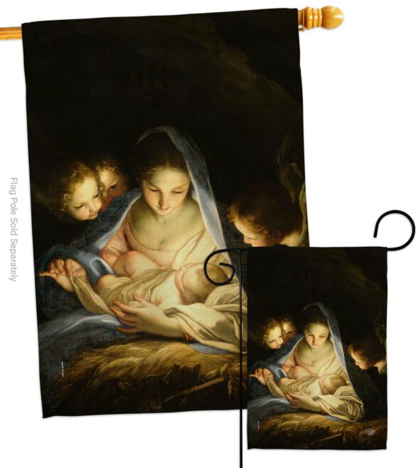 Holy Night - Nativity Winter Vertical Impressions Decorative Flags HG192323 Made In USA - Image 3