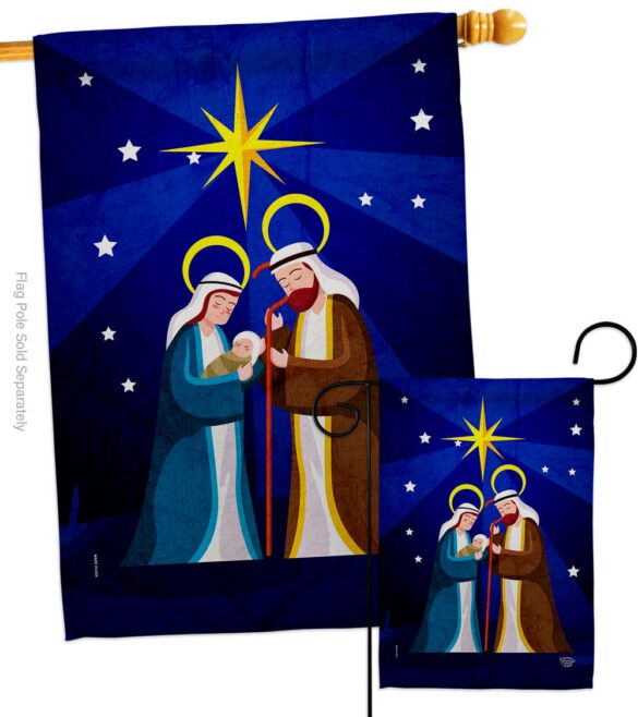 Birth Of King - Nativity Winter Vertical Impressions Decorative Flags HG192710 Made In USA - Image 3