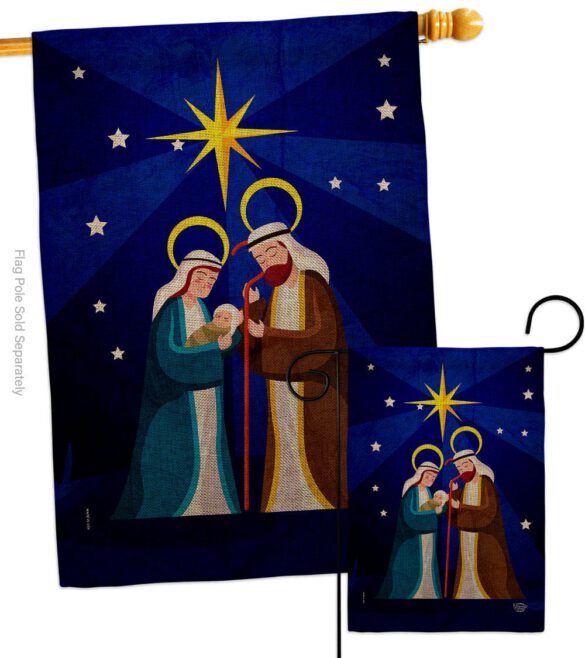 Birth Of King - Nativity Winter Vertical Impressions Decorative Flags HG192710 Made In USA - Image 15