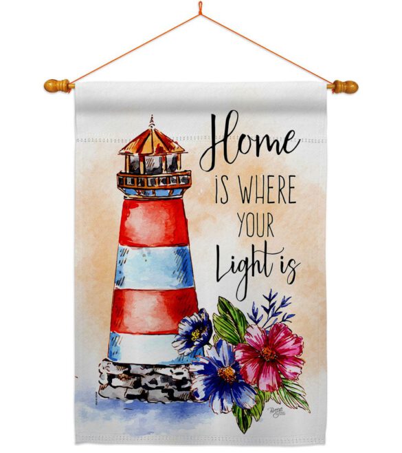 Home Is Light - Nautical Coastal Vertical Impressions Decorative Flags HG107071 Made In USA - Image 10