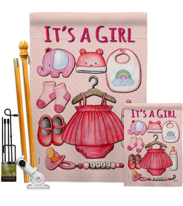 Baby Girl - Family Special Occasion Vertical Impressions Decorative Flags HG130339 Made In USA - Image 7