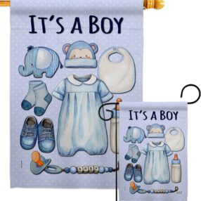 Baby Boy - Family Special Occasion Vertical Impressions Decorative Flags HG130338 Made In USA