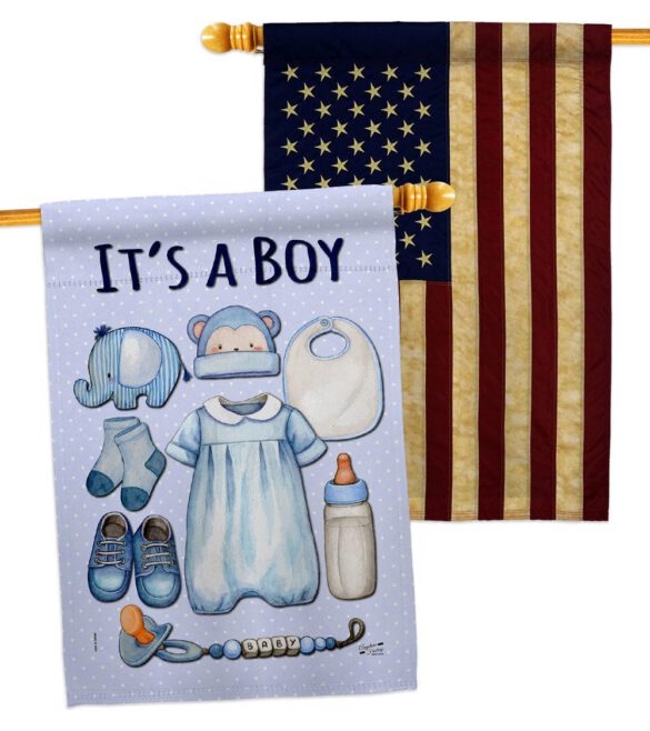 Baby Boy - Family Special Occasion Vertical Impressions Decorative Flags HG130338 Made In USA - Image 9