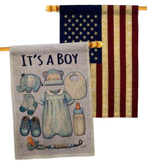 Baby Boy - Family Special Occasion Vertical Impressions Decorative Flags HG130338 Made In USA - Image 30