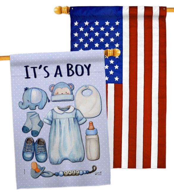 Baby Boy - Family Special Occasion Vertical Impressions Decorative Flags HG130338 Made In USA - Image 11