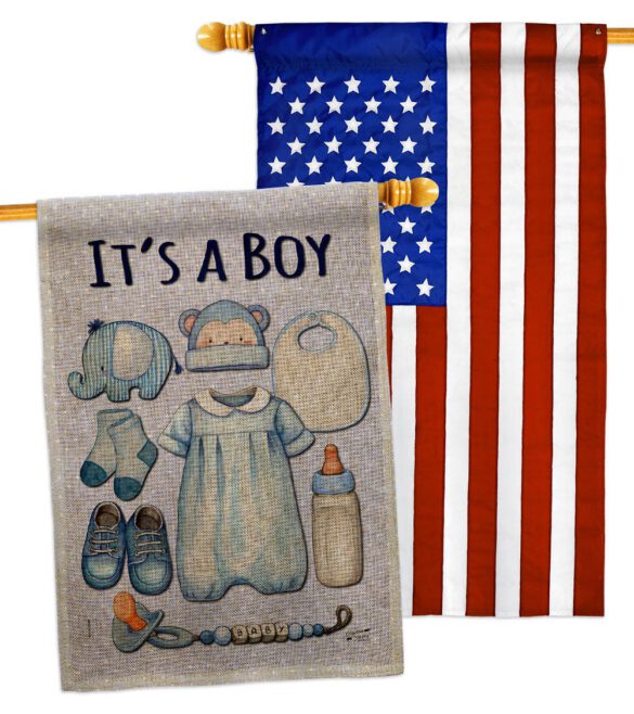 Baby Boy - Family Special Occasion Vertical Impressions Decorative Flags HG130338 Made In USA - Image 32