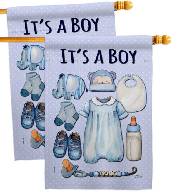 Baby Boy - Family Special Occasion Vertical Impressions Decorative Flags HG130338 Made In USA - Image 13