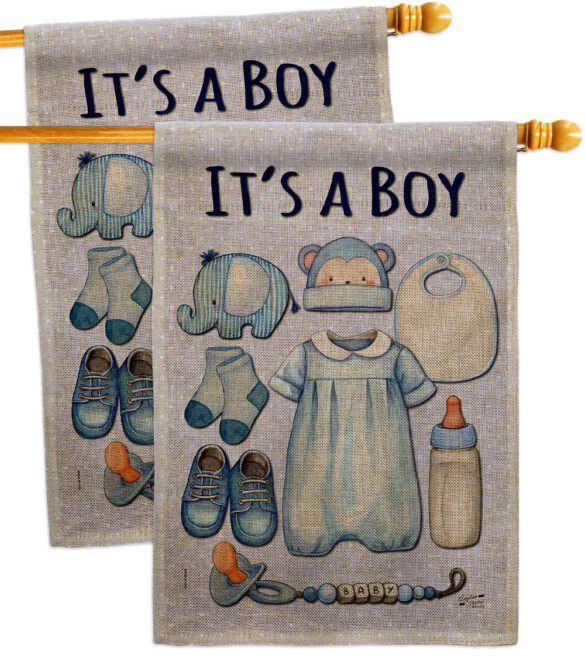 Baby Boy - Family Special Occasion Vertical Impressions Decorative Flags HG130338 Made In USA - Image 34