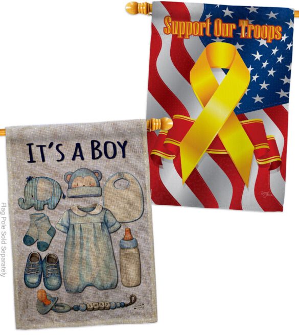 Baby Boy - Family Special Occasion Vertical Impressions Decorative Flags HG130338 Made In USA - Image 36