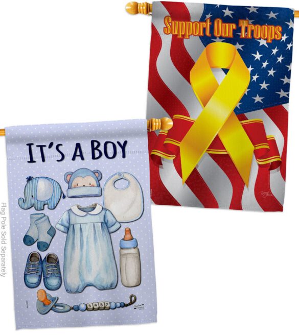 Baby Boy - Family Special Occasion Vertical Impressions Decorative Flags HG130338 Made In USA - Image 15