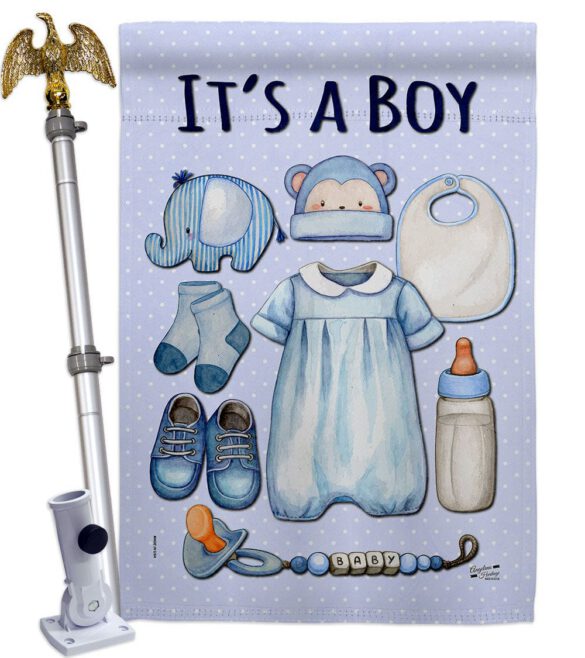 Baby Boy - Family Special Occasion Vertical Impressions Decorative Flags HG130338 Made In USA - Image 21