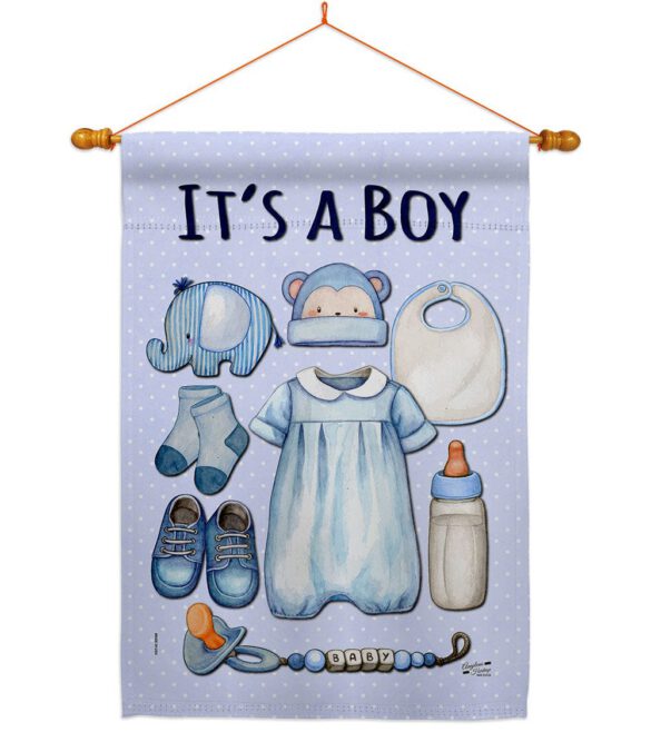 Baby Boy - Family Special Occasion Vertical Impressions Decorative Flags HG130338 Made In USA - Image 22
