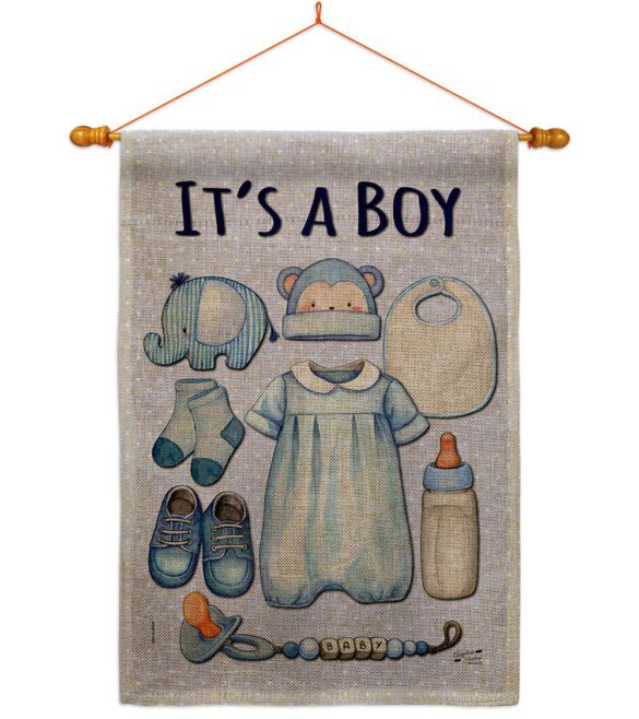 Baby Boy - Family Special Occasion Vertical Impressions Decorative Flags HG130338 Made In USA - Image 43