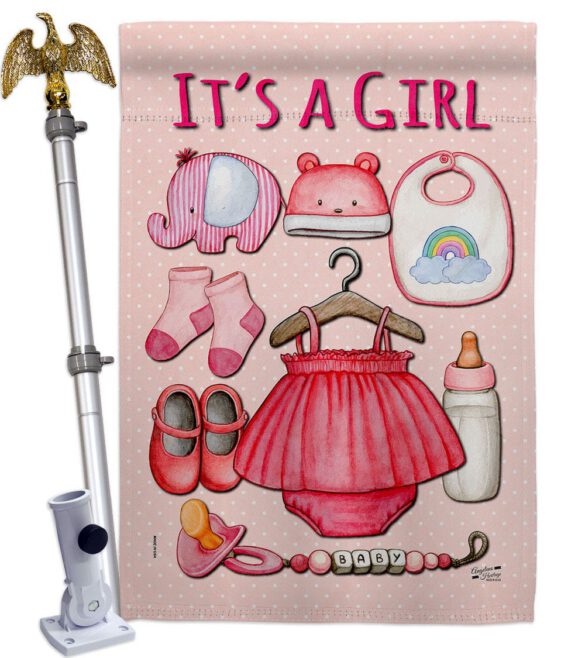 Baby Girl - Family Special Occasion Vertical Impressions Decorative Flags HG130339 Made In USA - Image 21