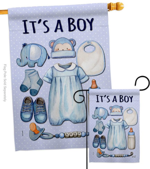 Baby Boy - Family Special Occasion Vertical Impressions Decorative Flags HG130338 Made In USA - Image 4
