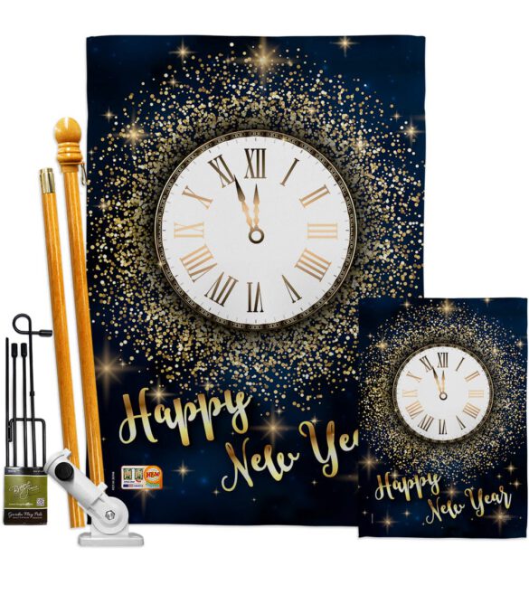 Countdown New Year - New Year Winter Vertical Impressions Decorative Flags HG116011 Made In USA - Image 6