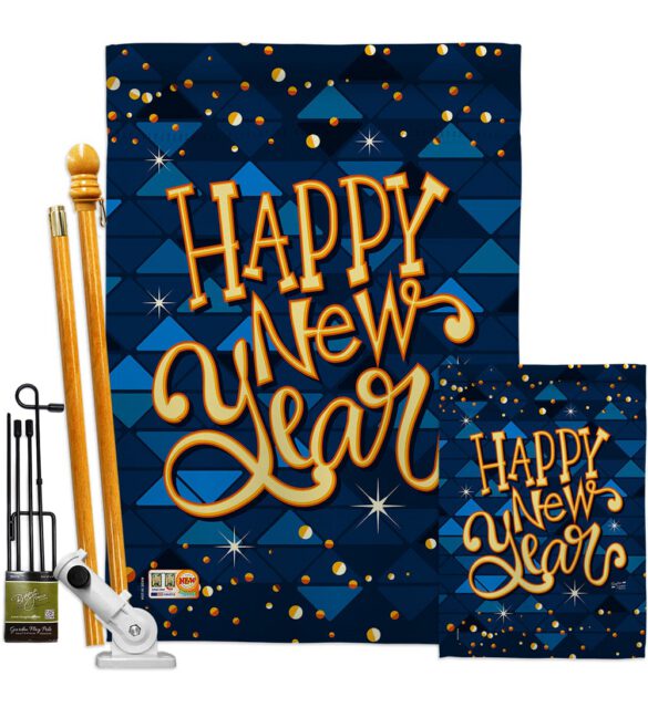 Delight New Year - New Year Winter Vertical Impressions Decorative Flags HG137102 Made In USA - Image 6