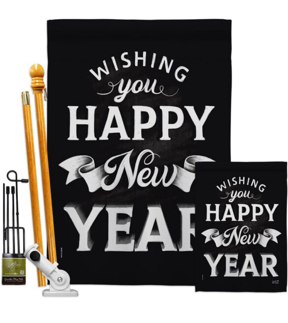 An New Year - New Year Winter Vertical Impressions Decorative Flags HG137247 Made In USA - Image 7