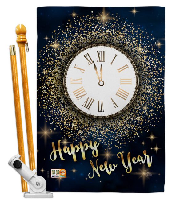 Countdown New Year - New Year Winter Vertical Impressions Decorative Flags HG116011 Made In USA - Image 5
