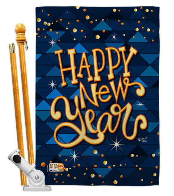 Delight New Year - New Year Winter Vertical Impressions Decorative Flags HG137102 Made In USA - Image 5