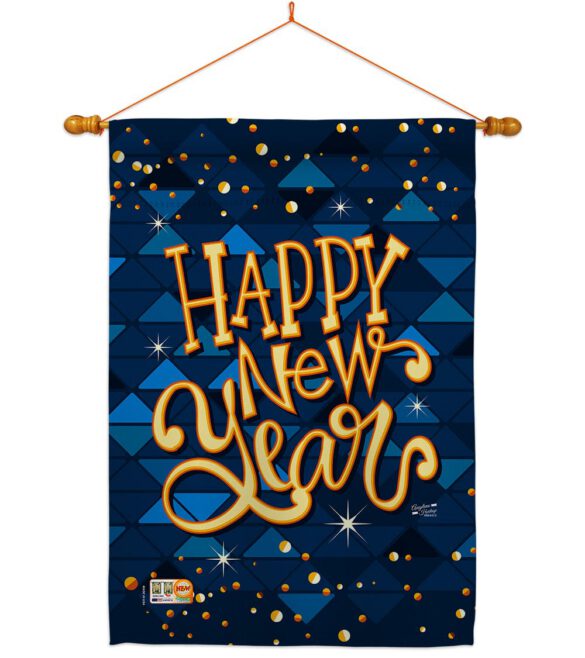 Delight New Year - New Year Winter Vertical Impressions Decorative Flags HG137102 Made In USA - Image 14