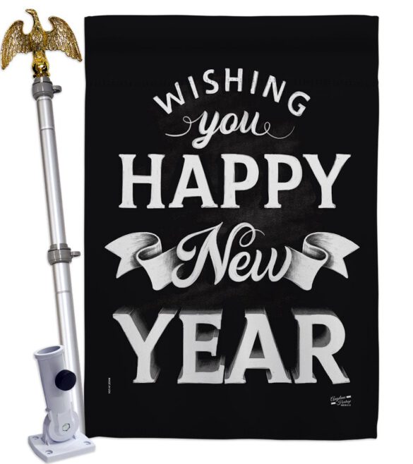 An New Year - New Year Winter Vertical Impressions Decorative Flags HG137247 Made In USA - Image 10
