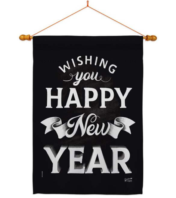 An New Year - New Year Winter Vertical Impressions Decorative Flags HG137247 Made In USA - Image 11