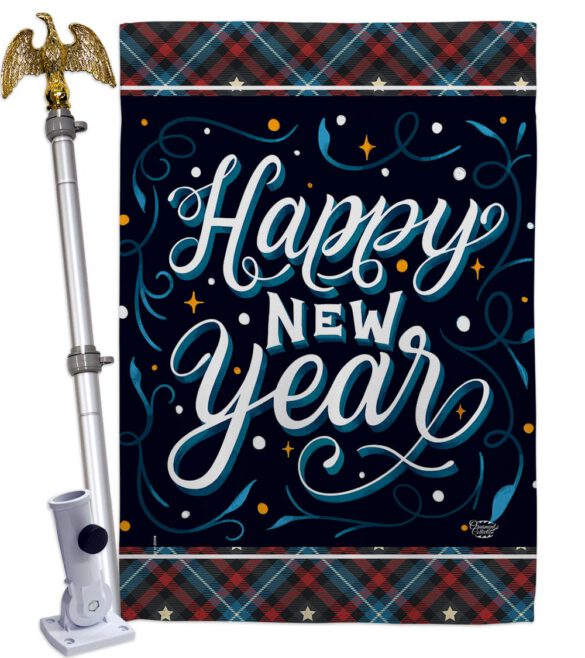 Bring New Year - New Year Winter Vertical Impressions Decorative Flags HG192238 Made In USA - Image 9