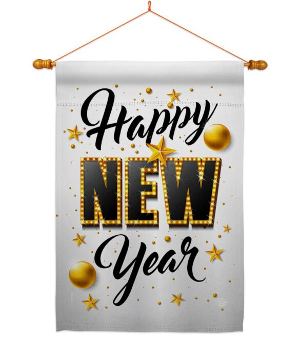 Happy New Year - New Year Winter Vertical Impressions Decorative Flags HG192295 Made In USA - Image 10
