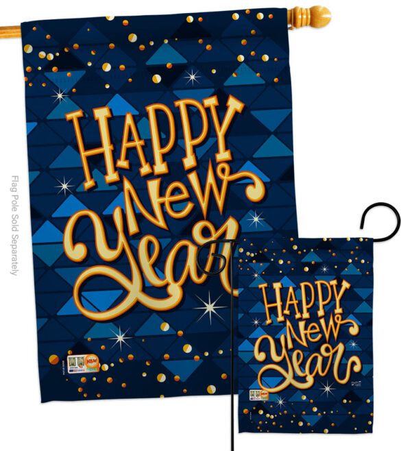 Delight New Year - New Year Winter Vertical Impressions Decorative Flags HG137102 Made In USA - Image 3