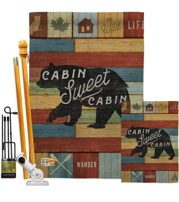 Cabin Sweet Cabin - Outdoor Nature Vertical Impressions Decorative Flags HG109052 Made In USA - Image 6