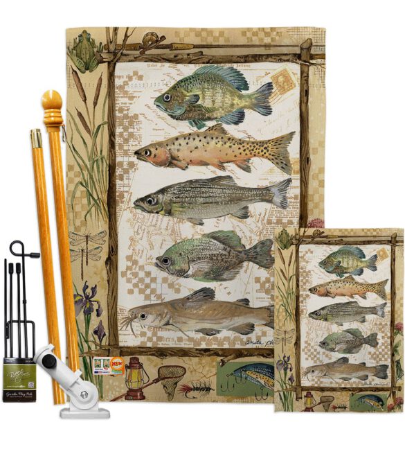 Fishing Adventures - Outdoor Nature Vertical Impressions Decorative Flags HG109056 Made In USA - Image 6