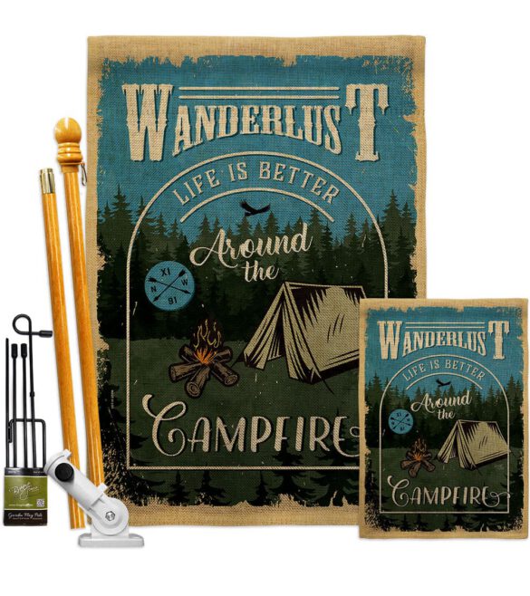 Around the Campfire - Outdoor Nature Vertical Impressions Decorative Flags HG109078 Made In USA - Image 17