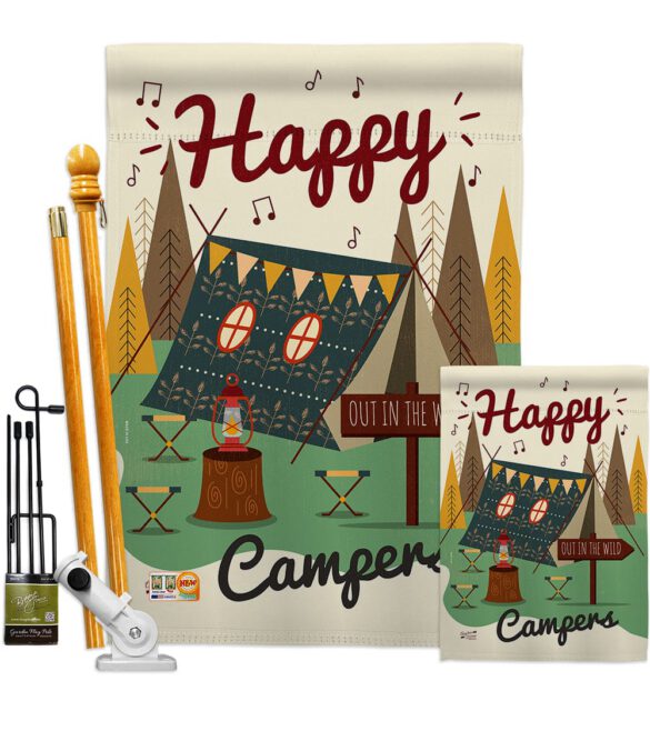 Happy Campers - Outdoor Nature Vertical Impressions Decorative Flags HG137011 Made In USA - Image 6