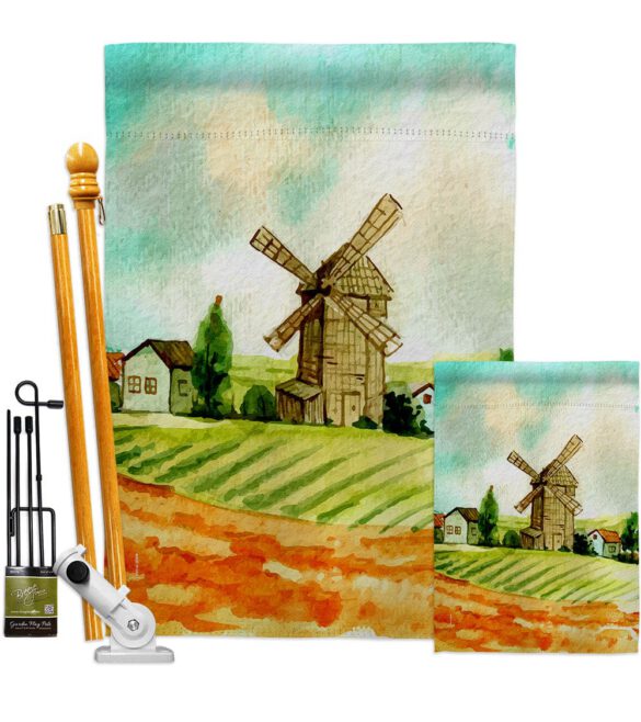 Hillside Windmills - Outdoor Nature Vertical Impressions Decorative Flags HG192526 Made In USA - Image 6