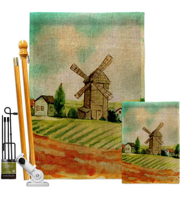 Hillside Windmills - Outdoor Nature Vertical Impressions Decorative Flags HG192526 Made In USA - Image 16