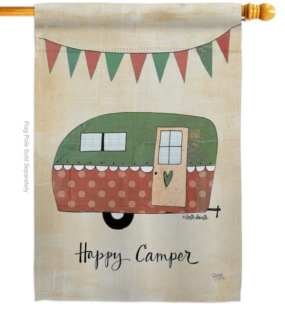 Camper - Outdoor Nature Vertical Impressions Decorative Flags HG109046 Made In USA - Image 2