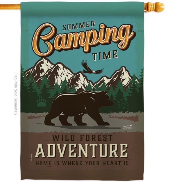 Adventure Camping - Outdoor Nature Vertical Impressions Decorative Flags HG137223 Made In USA - Image 3