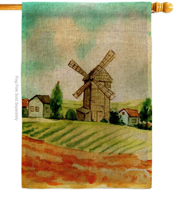 Hillside Windmills - Outdoor Nature Vertical Impressions Decorative Flags HG192526 Made In USA - Image 12